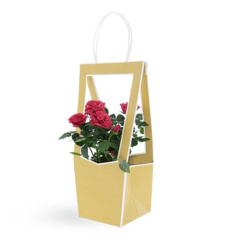 SHOPPER PORTAPIANTE PICCOLO NATURALE H35